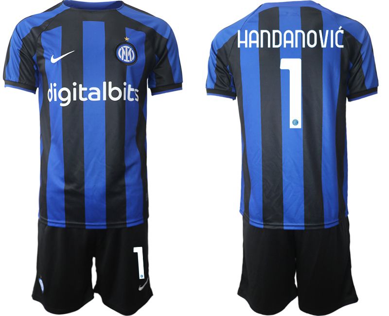 Men 2022-2023 Club Inter Milan home blue #1 Soccer Jersey